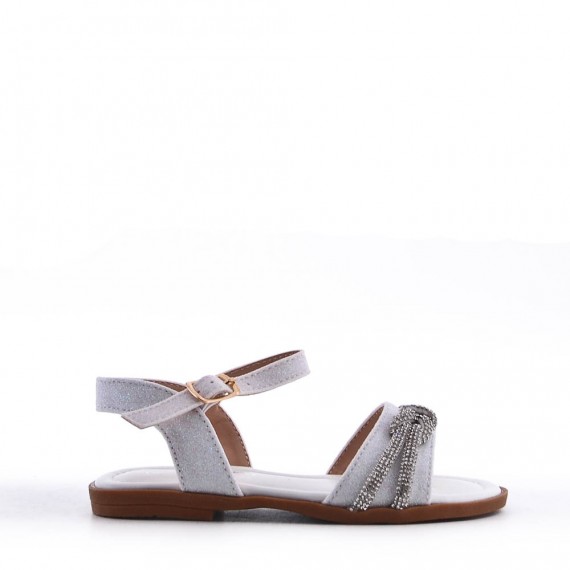 Girl's mixed materials sandal