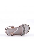 Girl's mixed materials sandal