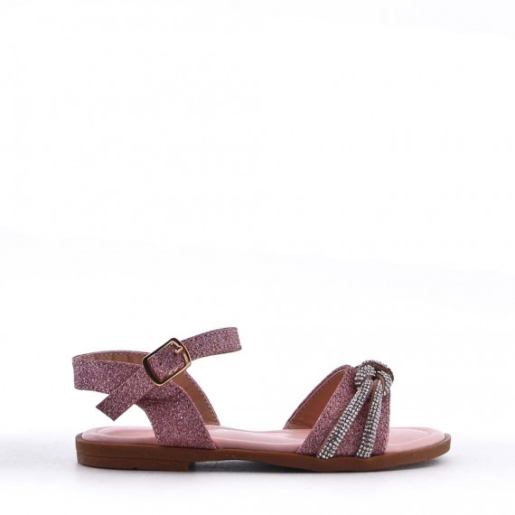 Girl's mixed materials sandal