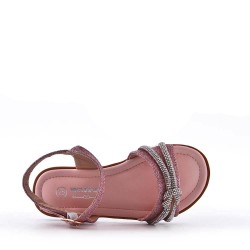 Girl's mixed materials sandal