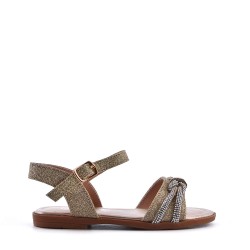 Girl's mixed materials sandal