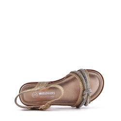 Girl's mixed materials sandal