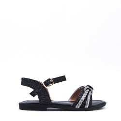 Girl's mixed materials sandal