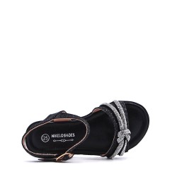 Girl's mixed materials sandal