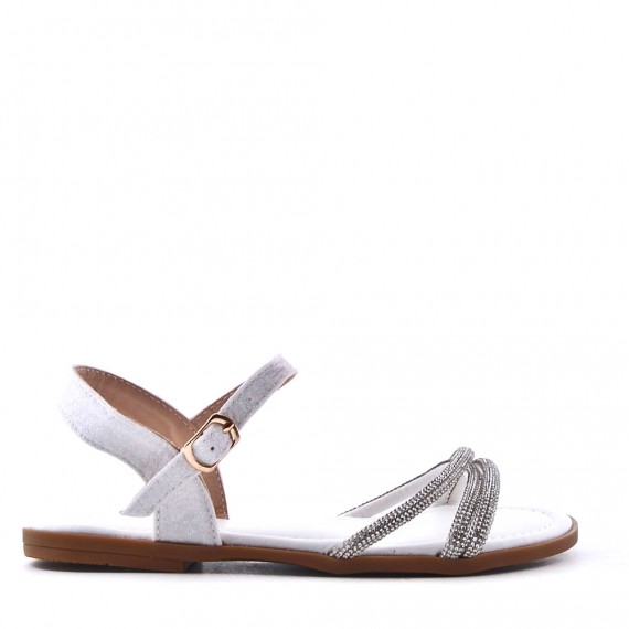 Girl's mixed materials sandal