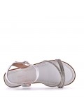 Girl's mixed materials sandal