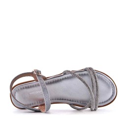 Girl's mixed materials sandal