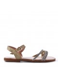 Girl's mixed materials sandal