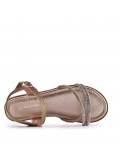 Girl's mixed materials sandal