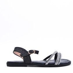 Girl's mixed materials sandal