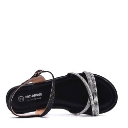 Girl's mixed materials sandal