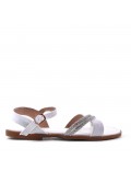 Girl's mixed materials sandal