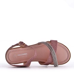 Girl's mixed materials sandal