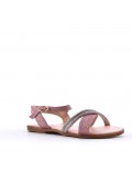 Girl's mixed materials sandal