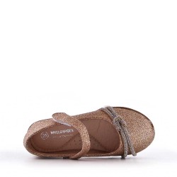 Girl's ballerina in faux leather