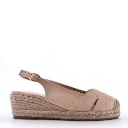 Faux suede espadrilles for women