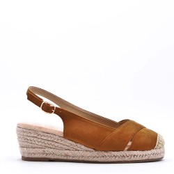 Faux suede espadrilles for women