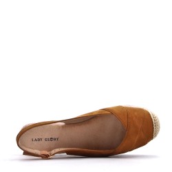 Faux suede espadrilles for women