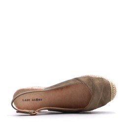 Faux suede espadrilles for women