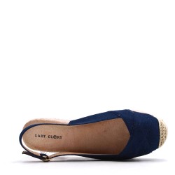 Faux suede espadrilles for women