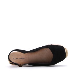 Faux suede espadrilles for women