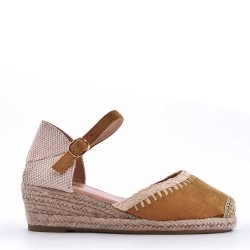 Faux suede espadrilles for women