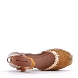 Faux suede espadrilles for women