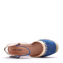 Faux suede espadrilles for women
