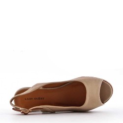 Mixed-material espadrilles for women