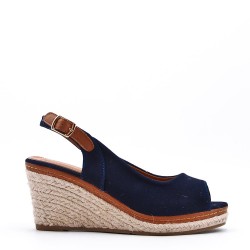 Mixed-material espadrilles for women