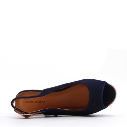 Mixed-material espadrilles for women