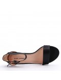 Faux leather heeled sandal