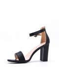 Faux leather heeled sandal