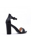 Faux leather heeled sandal