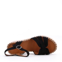 Mixed-material espadrilles for women