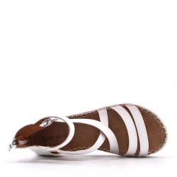 Mixed-material espadrilles for women