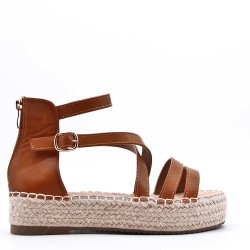 Espadrilles en mix matière pour femme