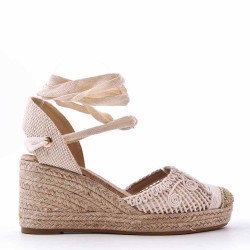 Espadrilles en mix matière pour femme