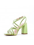 Faux leather heeled sandal