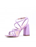 Faux leather heeled sandal