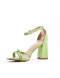 Faux leather heeled sandal