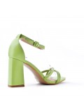 Faux leather heeled sandal