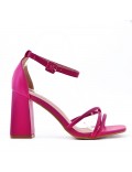 Faux leather heeled sandal