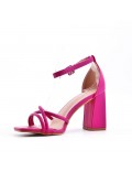 Faux leather heeled sandal