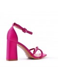 Faux leather heeled sandal