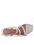 Faux leather heeled sandal