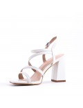 Faux leather heeled sandal