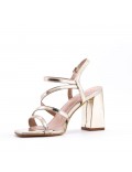 Faux leather heeled sandal