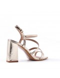 Faux leather heeled sandal