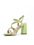 Faux leather heeled sandal